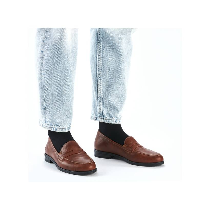 Rieker Artikelnummer 46260-22 Rieker Damen Slipper Karamellbraun