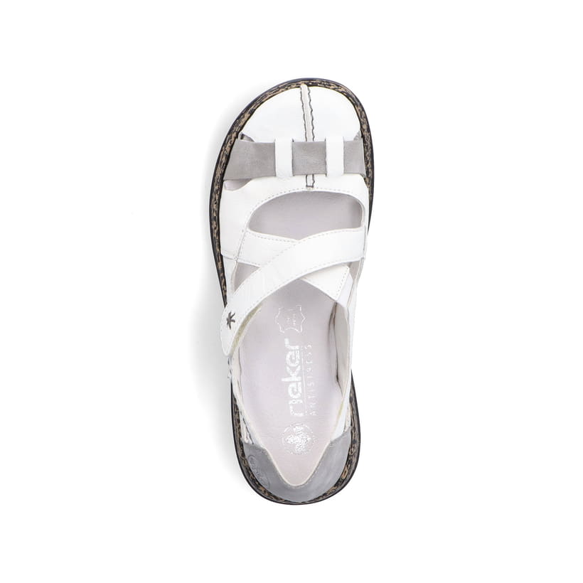 Rieker Artikelnummer 46367-80 Rieker Damen Slipper Kristallweiß