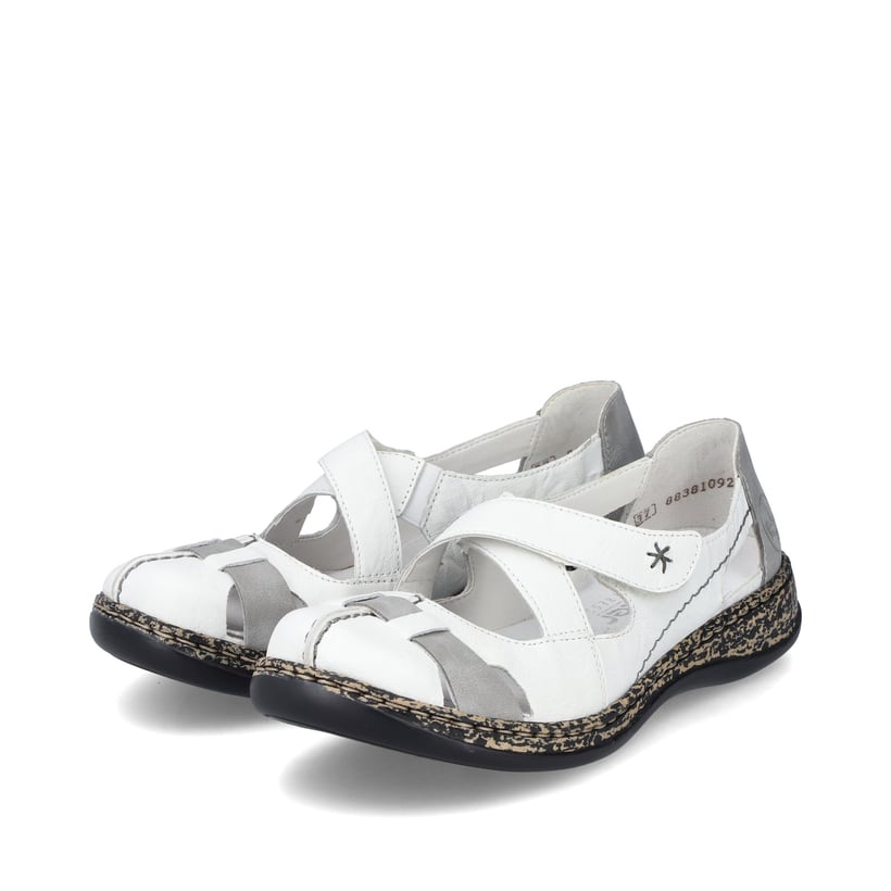 Rieker Artikelnummer 46367-80 Rieker Damen Slipper Kristallweiß