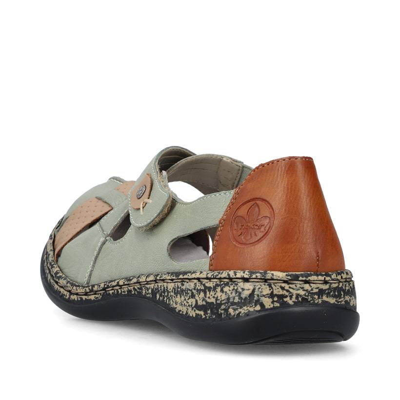 Rieker Artikelnummer 46368-52 Rieker Damen Ballerinas Mintgrün