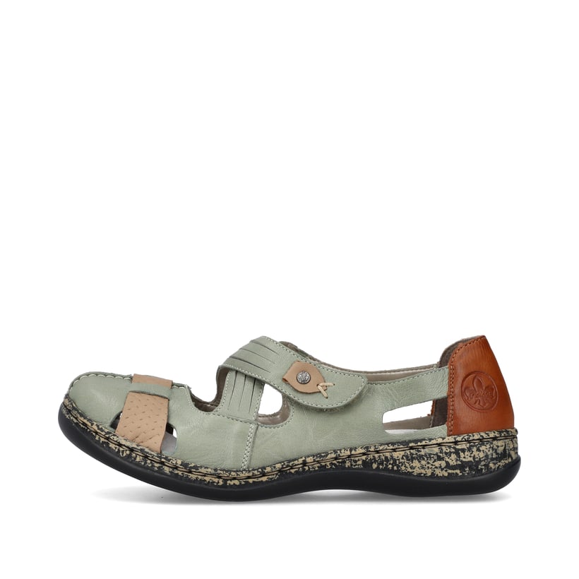 Rieker Artikelnummer 46368-52 Rieker Damen Ballerinas mintgrün