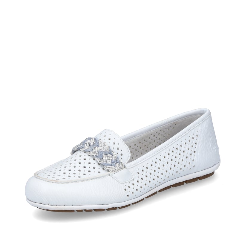 Rieker Artikelnummer 46885-80 Rieker Damen Loafer Reinweiss