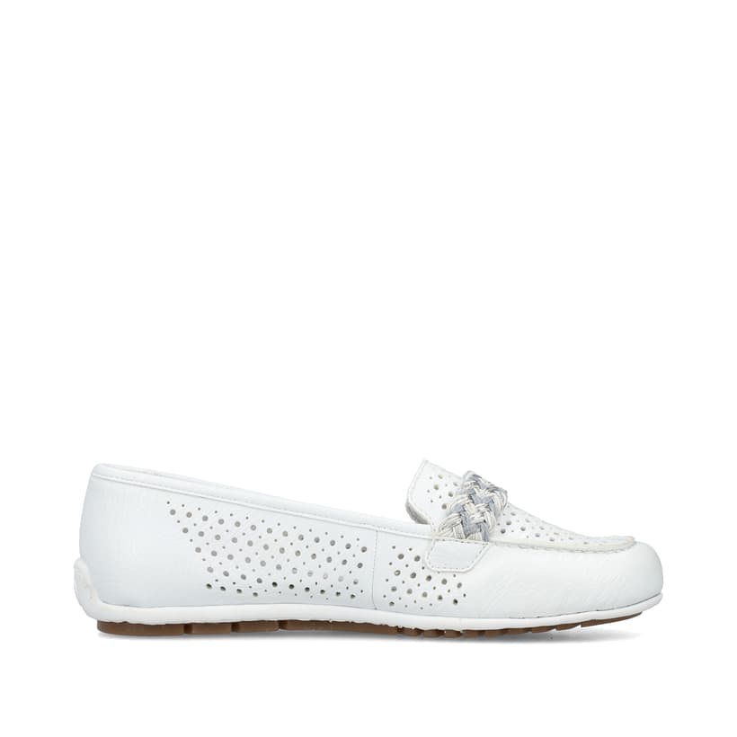 Rieker Artikelnummer 46885-80 Rieker Damen Loafer Reinweiss