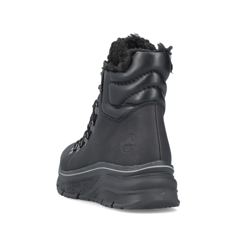 Rieker Artikelnummer 48030-00 Rieker Damen Schnürstiefel Asphaltschwarz