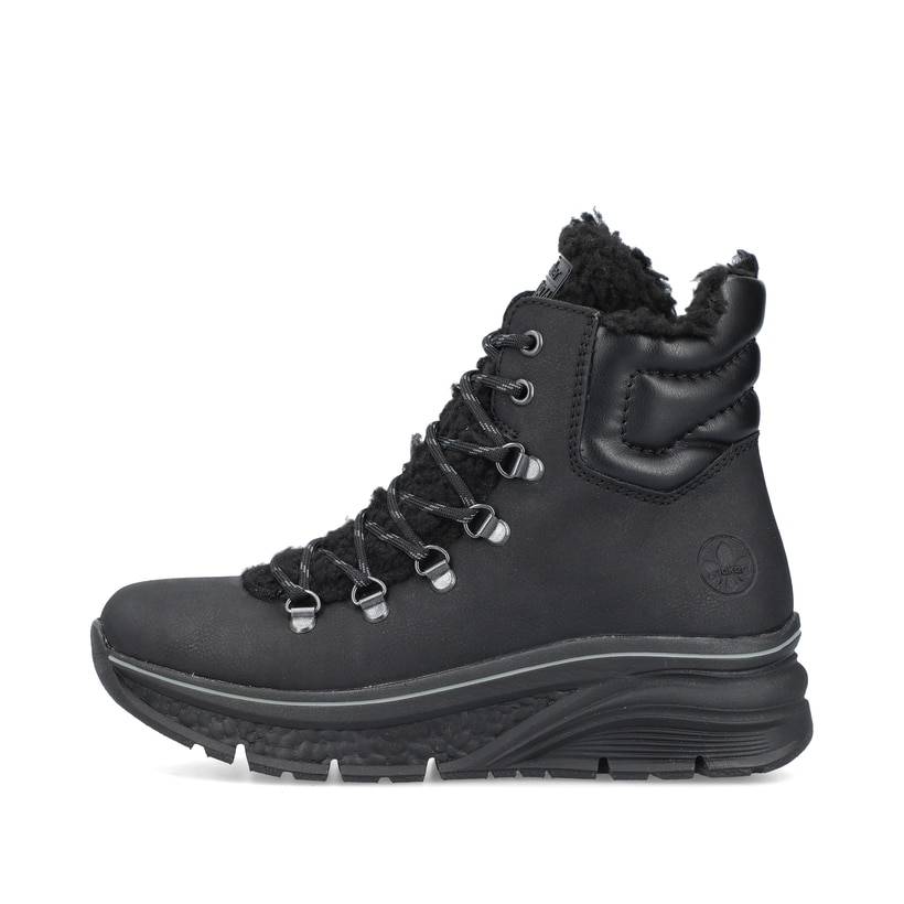 Rieker Artikelnummer 48030-00 Rieker Damen Schnürstiefel asphaltschwarz