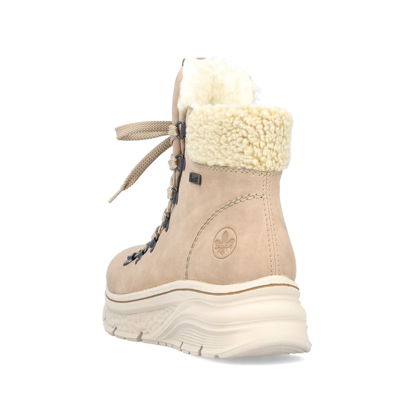 Rieker Artikelnummer 48034-20 Rieker Damen Schnürstiefel Sandbeige