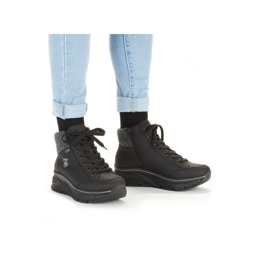 Rieker Artikelnummer 48043-00 Rieker Damen Sneaker High Tiefschwarz