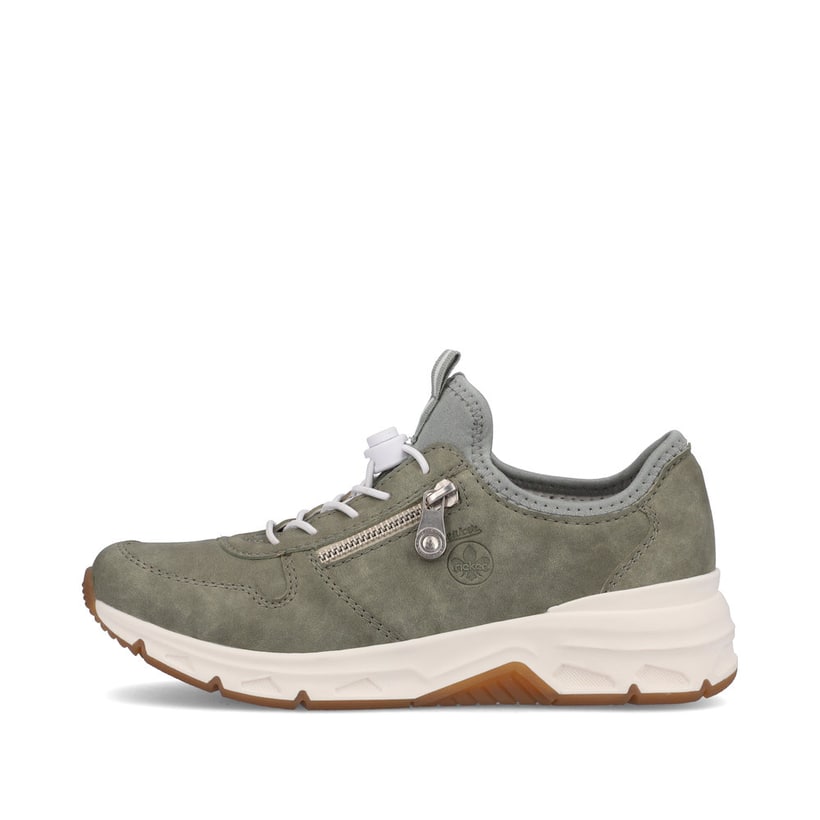 Rieker Artikelnummer 48163-52 Rieker Damen Slipper grüngrau