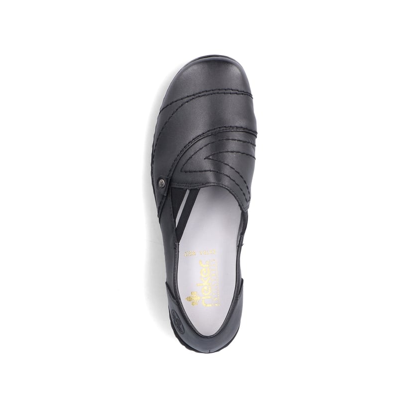 Rieker Artikelnummer 48260-01 Rieker Damen Slipper Nachtschwarz