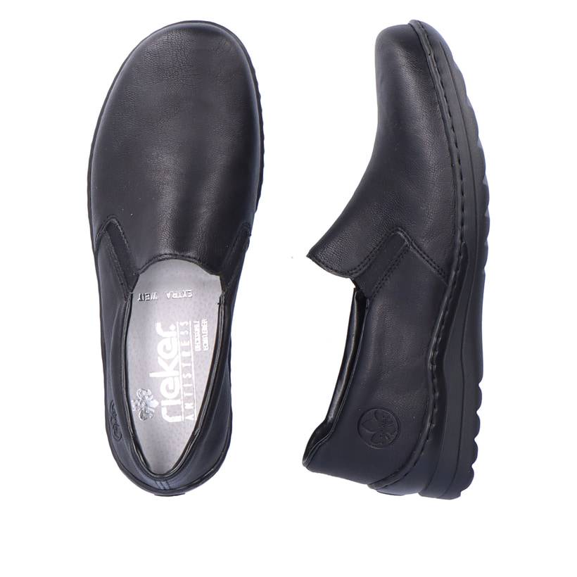 Rieker Artikelnummer 48964-00 Rieker Damen Slipper Asphaltschwarz