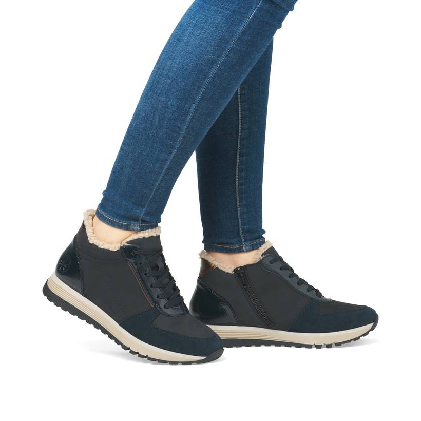 Rieker Artikelnummer 49004-14 Rieker Damen Schnürschuhe Marineblau