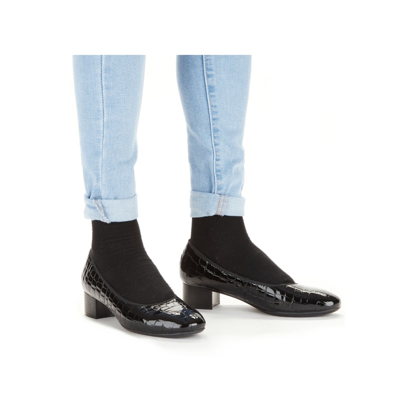 Rieker Artikelnummer 49260-02 Rieker Damen Pumps Glanzschwarz