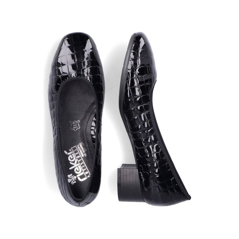 Rieker Artikelnummer 49260-02 Rieker Damen Pumps Glanzschwarz