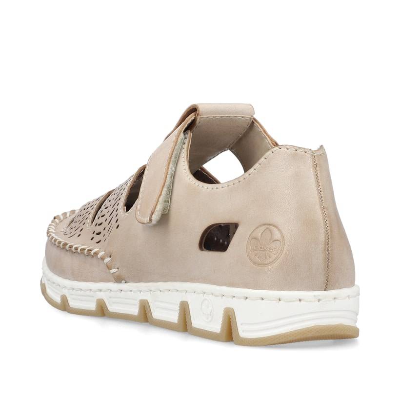 Rieker Artikelnummer 49958-61 Rieker Damen Slipper Braun-beige