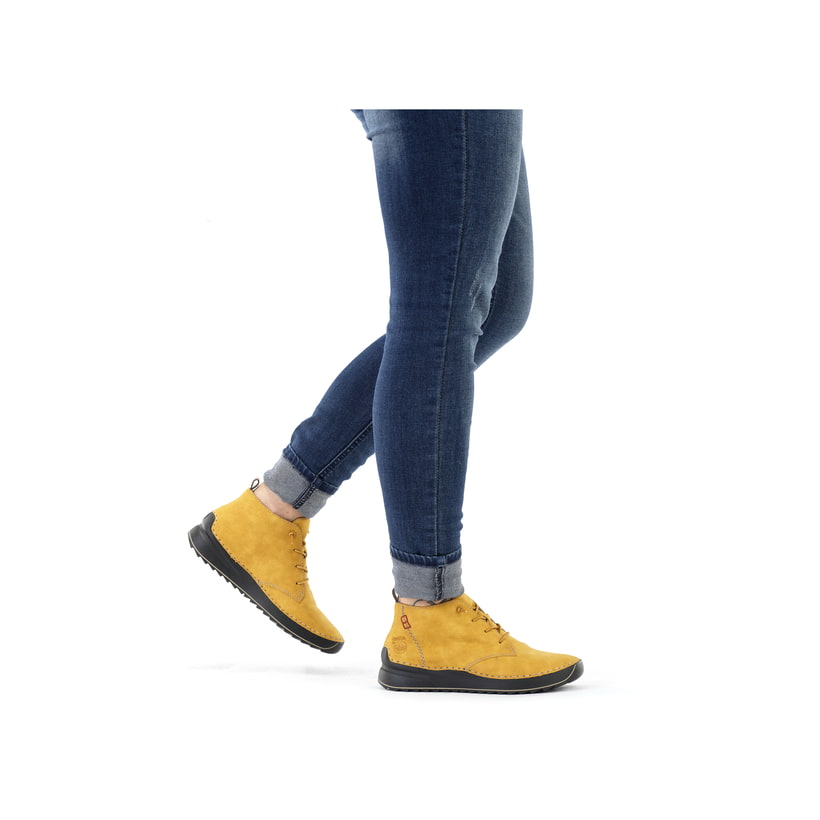 Rieker Artikelnummer 51510-68 Rieker Damen Schnürschuhe Sonnengelb