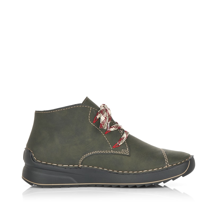 Rieker Artikelnummer 51534-54 Rieker Damen Schnürschuhe Schwarzgrün
