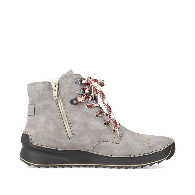 Rieker Artikelnummer 51544-64 Rieker Damen Schnürstiefel Mondgrau