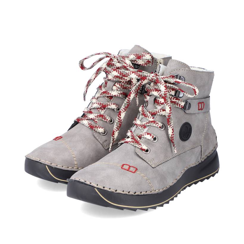 Rieker Artikelnummer 51544-64 Rieker Damen Schnürstiefel mondgrau