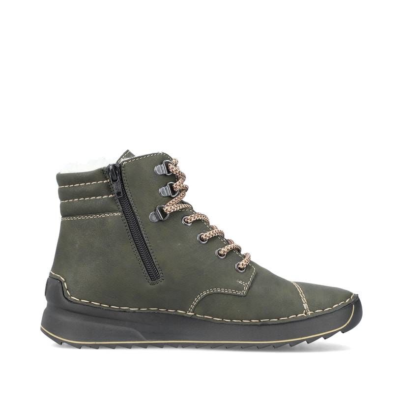 Rieker Artikelnummer 51545-54 Rieker Damen Schnürstiefel Graugrün
