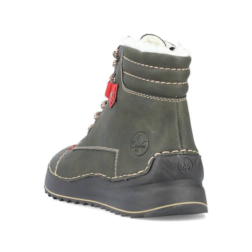 Rieker Artikelnummer 51545-54 Rieker Damen Schnürstiefel Graugrün