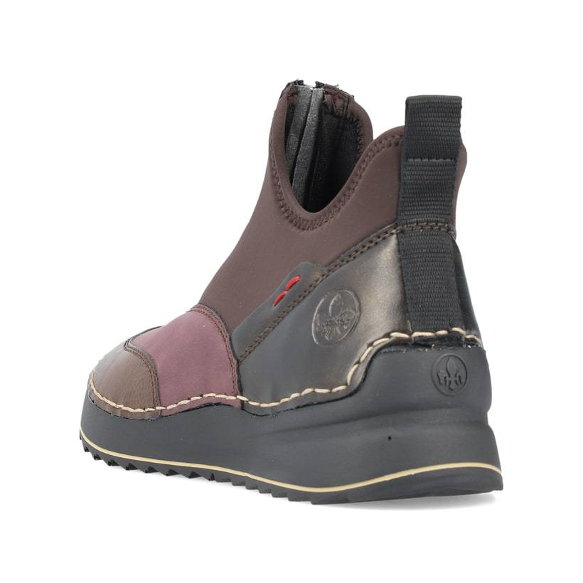 Rieker Artikelnummer 51550-25 Rieker Damen Slipper Holzbraun-abendrot