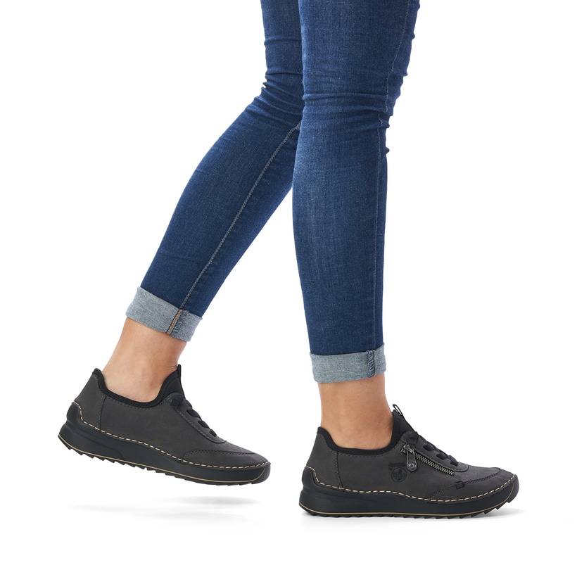 Rieker Artikelnummer 51568-45 Rieker Damen Slipper Granitgrau