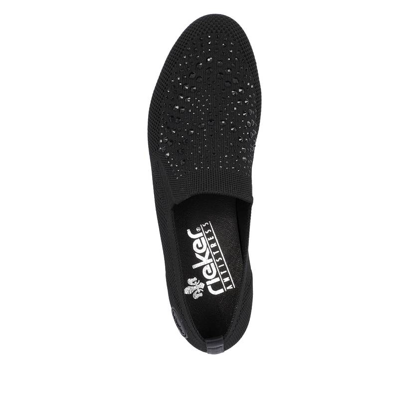 Rieker Artikelnummer 51989-00 Rieker Damen Slipper Tiefschwarz