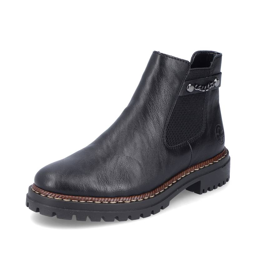 Rieker Artikelnummer 52054-00 Rieker Damen Chelsea Boots Nachtschwarz