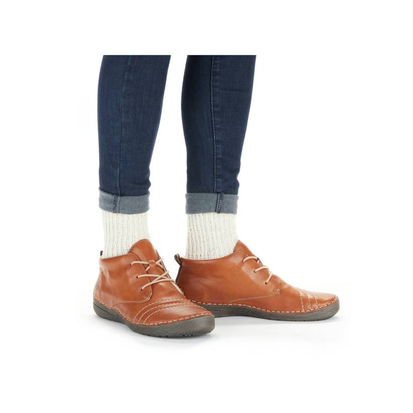Rieker Artikelnummer 52532-24 Rieker Damen Schnürschuhe Karamellbraun