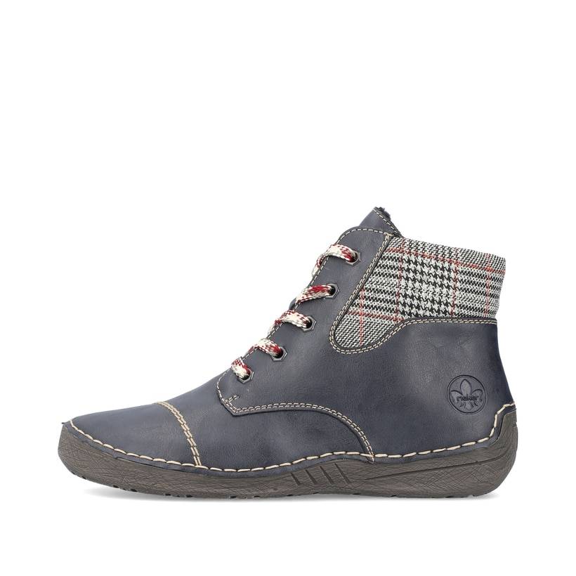 Rieker Artikelnummer 52541-14 Rieker Damen Schnürschuhe stahlblau