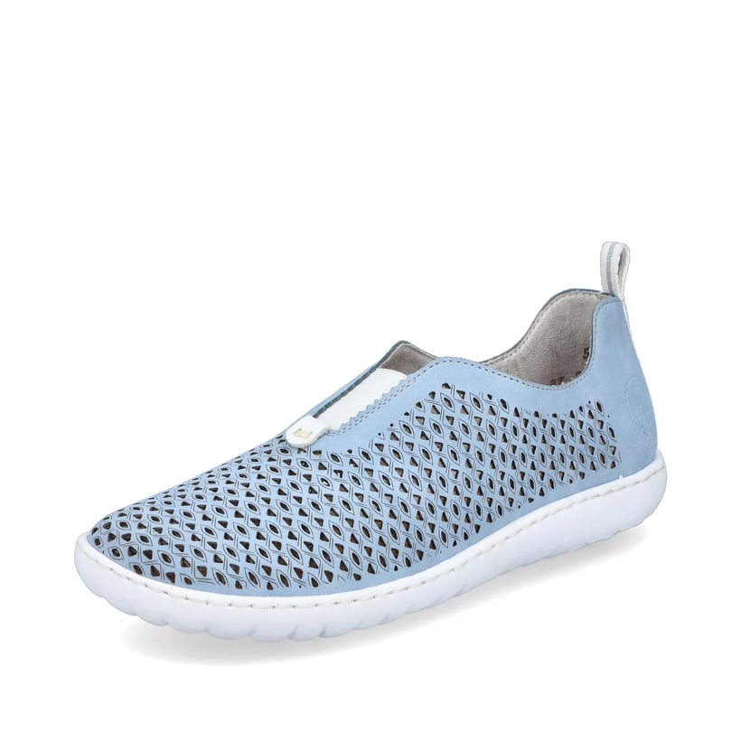 Rieker Artikelnummer 52866-10 Rieker Damen Slipper Hellblau