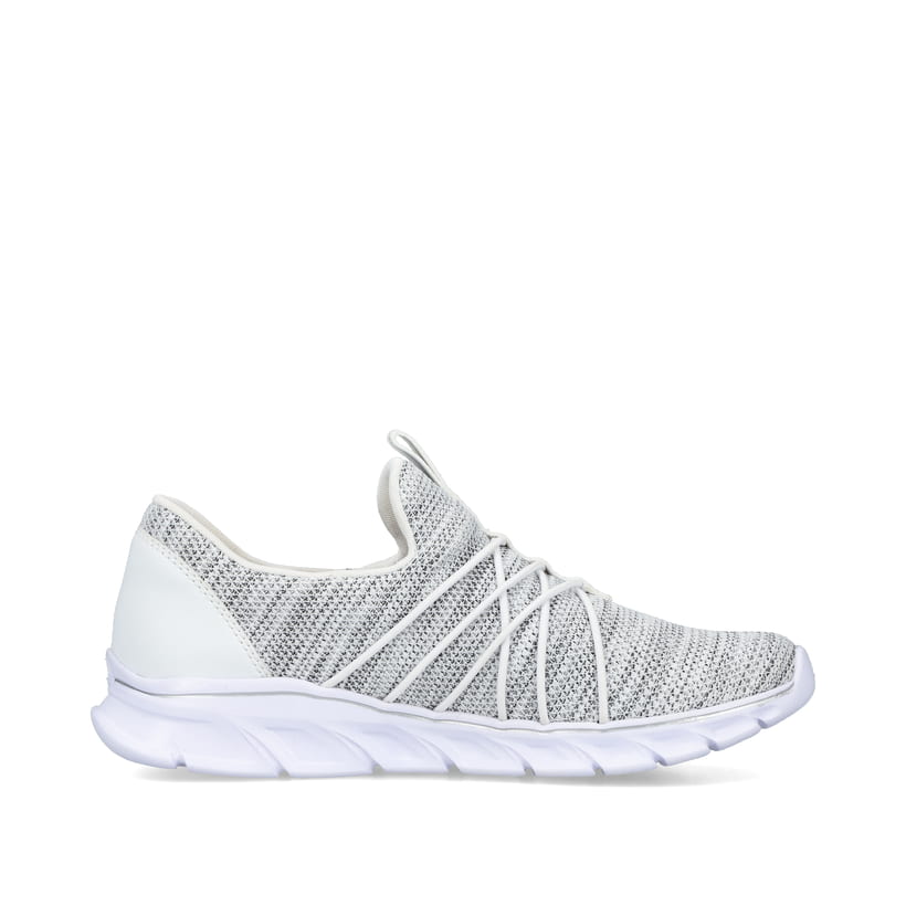 Rieker Artikelnummer 54071-80 Rieker Damen Slipper Weiss-rauch