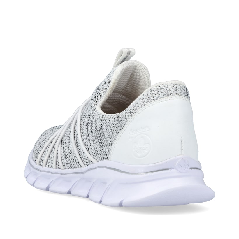 Rieker Artikelnummer 54071-80 Rieker Damen Slipper Weiss-rauch