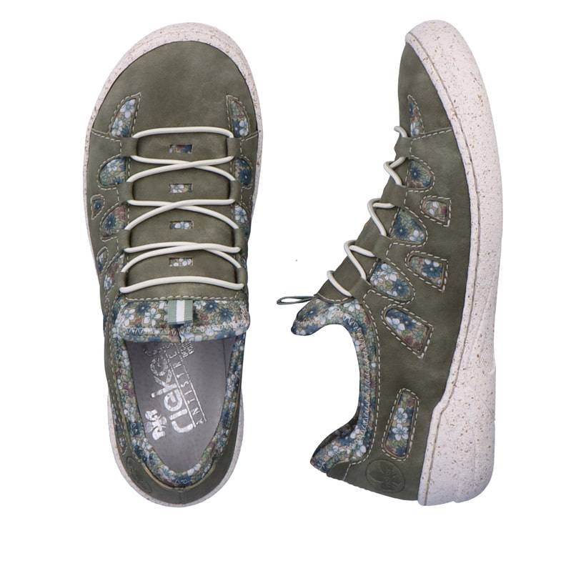 Rieker Artikelnummer 54560-52 Rieker Damen Slipper Olivgrün