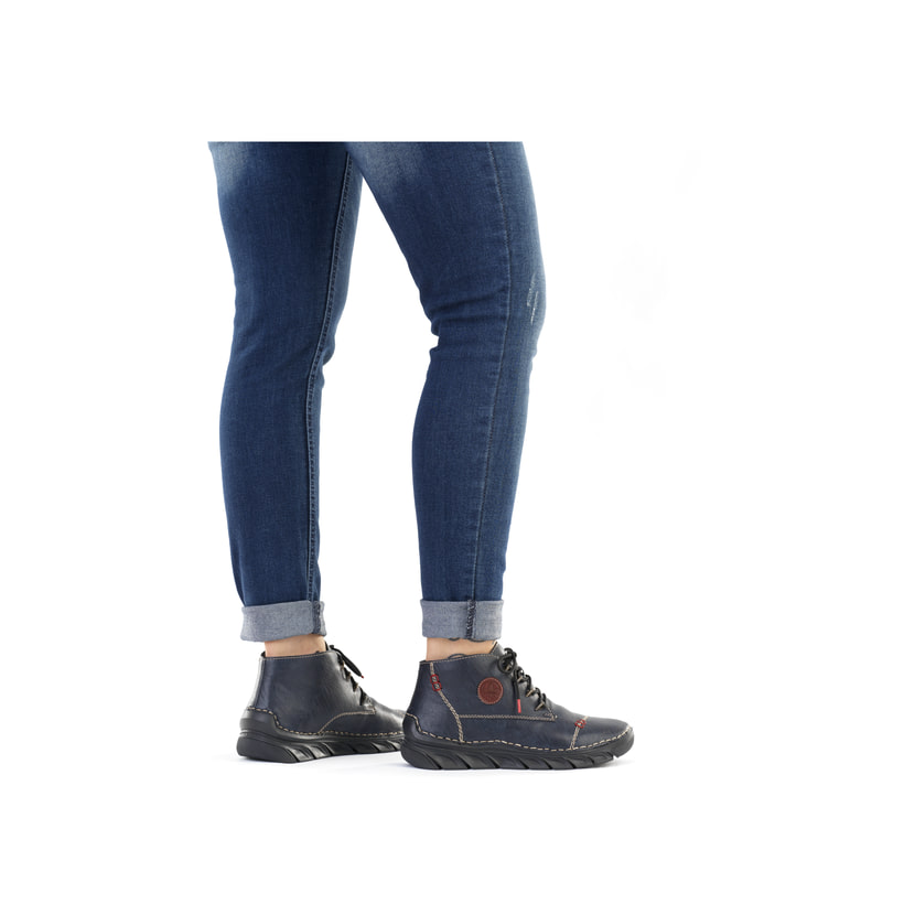 Rieker Artikelnummer 55002-14 Rieker Damen Schnürschuhe Marineblau