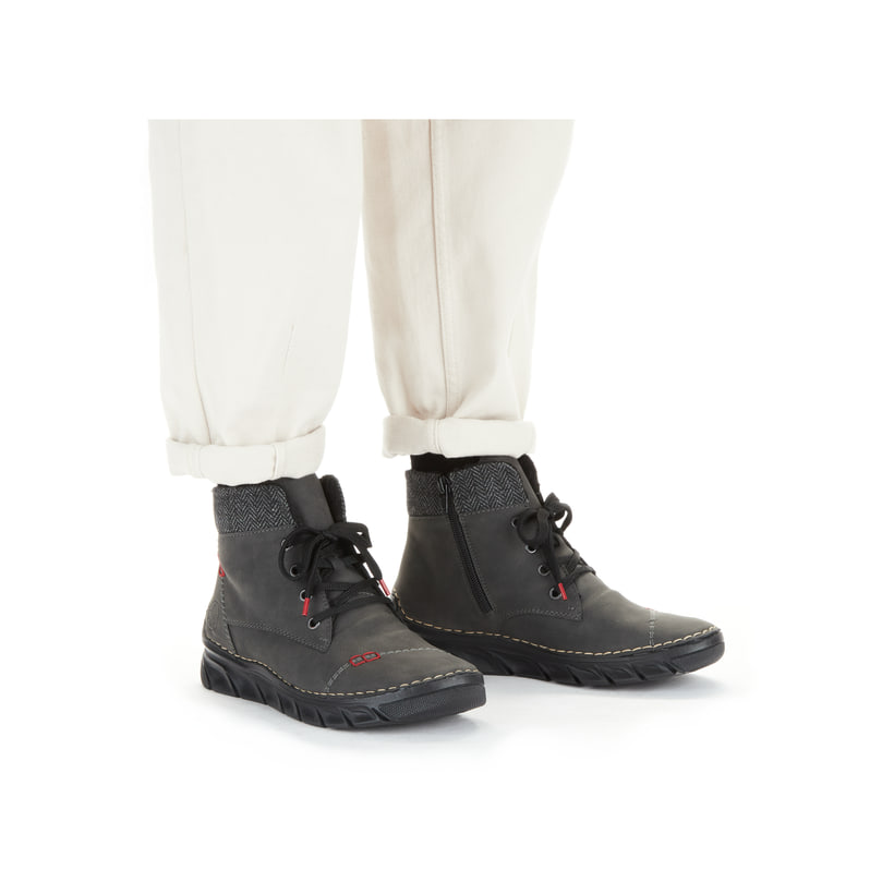 Rieker Artikelnummer 55031-45 Rieker Damen Schnürstiefel Anthrazit