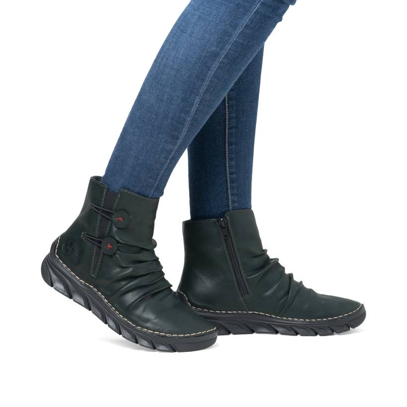 Rieker Artikelnummer 55052-54 Rieker Damen Schnürstiefel Waldgrün
