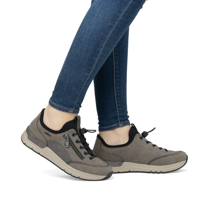 Rieker Artikelnummer 58958-42 Rieker Damen Slipper Grüngrau