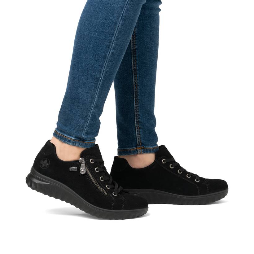 Rieker Artikelnummer 59000-00 Rieker Damen Schnürschuhe Nachtschwarz