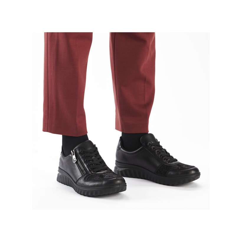 Rieker Artikelnummer 59001-00 Rieker Damen Schnürschuhe Urbanschwarz