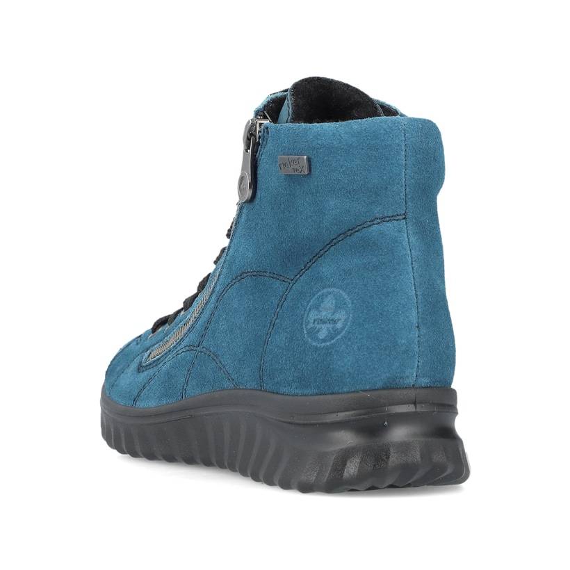 Rieker Artikelnummer 59010-12 Rieker Damen Schnürstiefel Cyanblau