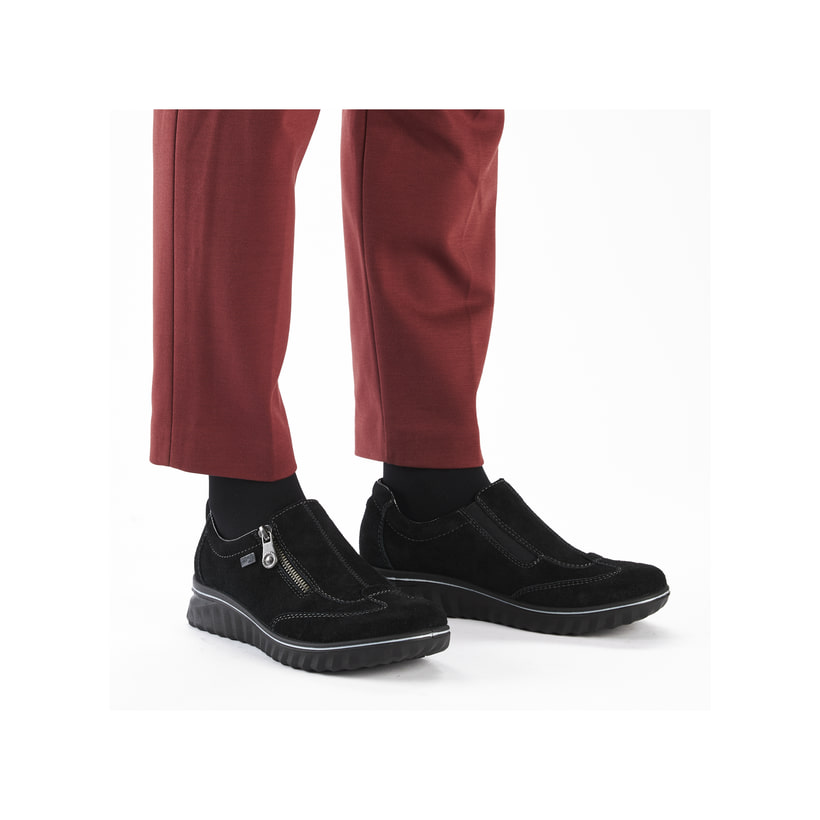 Rieker Artikelnummer 59071-00 Rieker Damen Slipper Asphaltschwarz