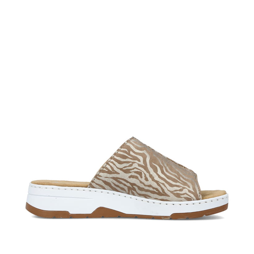 Rieker Artikelnummer 60073-62 Rieker Damen Pantoletten Braunbeige