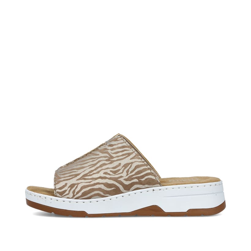 Rieker Artikelnummer 60073-62 Rieker Damen Pantoletten braunbeige