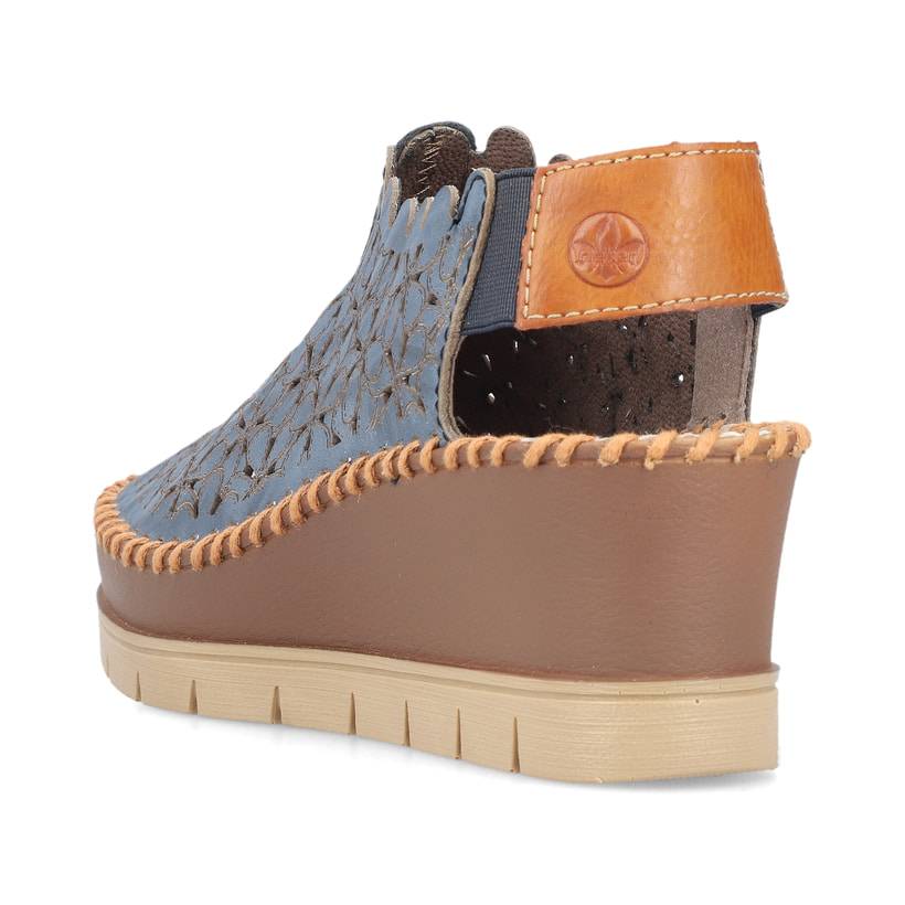 Rieker Artikelnummer 60355-14 Rieker Damen Keilsandaletten Schieferblau