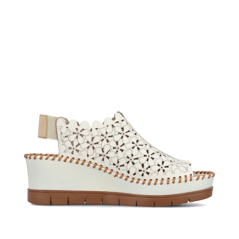 Rieker Artikelnummer 60355-80 Rieker Damen Keilsandaletten Altweiss