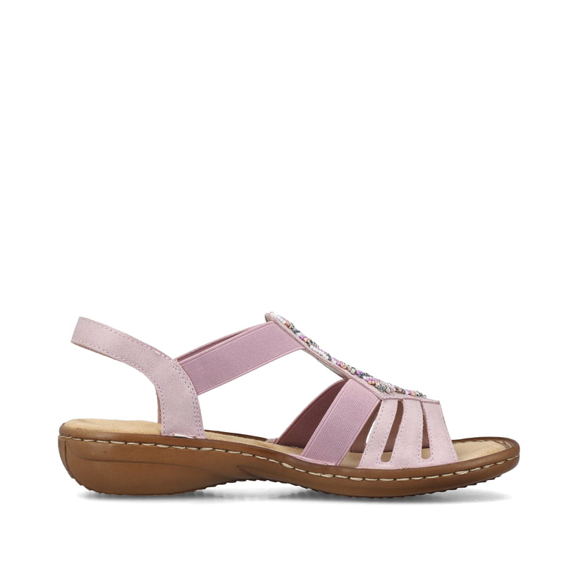 Rieker Artikelnummer 60801-30 Rieker Damen Riemchensandalen Pastellrosa