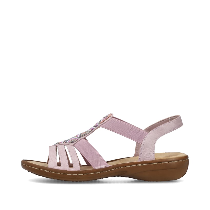 Rieker Artikelnummer 60801-30 Rieker Damen Riemchensandalen pastellrosa