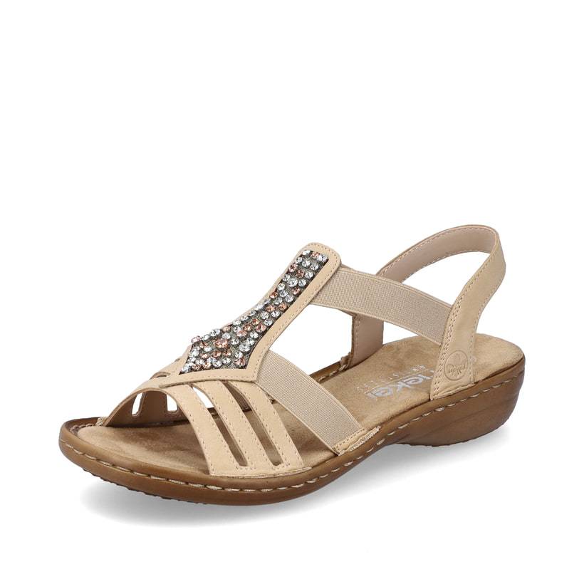 Rieker Artikelnummer 60803-20 Rieker Damen Riemchensandalen Hellbraun