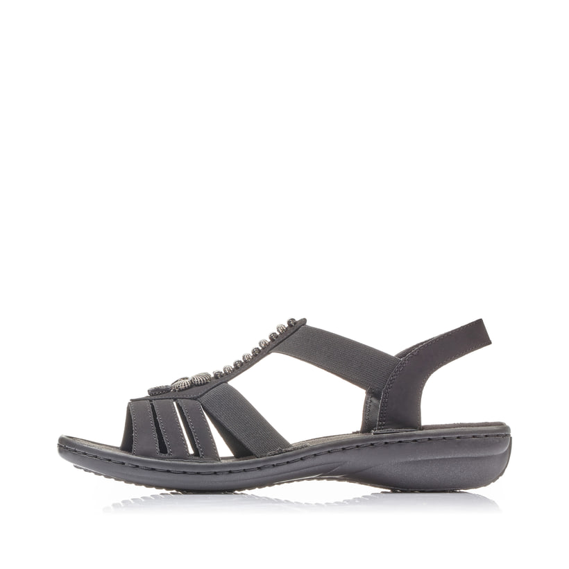 Rieker Artikelnummer 60806-00 Rieker Damen Riemchensandalen nachtschwarz